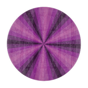 Planche à découper en verre violet illusion d'opti