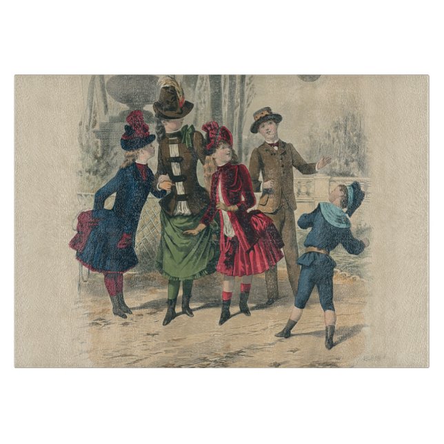 Planche À Découper Enfants Famille Antique Victorienne Enfant (Devant)