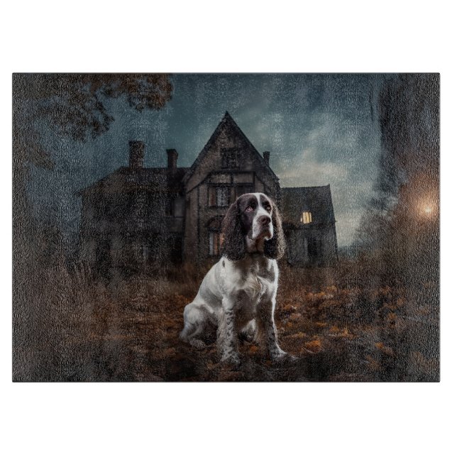 Planche À Découper English Springer Spaniel Halloween Épouvantable (Devant)