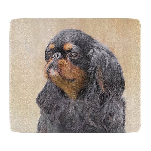 Planche À Découper English Toy Spaniel Peinture Animal Art original (Devant)
