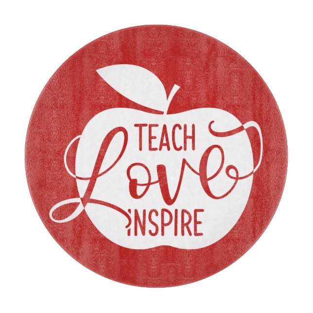 Planche À Découper Enseignez l'amour inspirent (Devant)