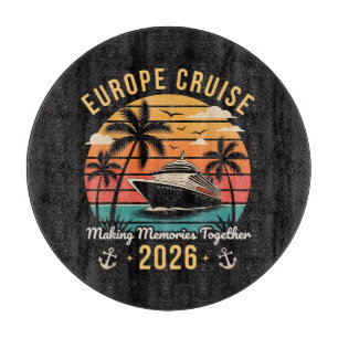 Planche À Découper Équipe de Croisière en Europe 2026 Tenue de Vacanc