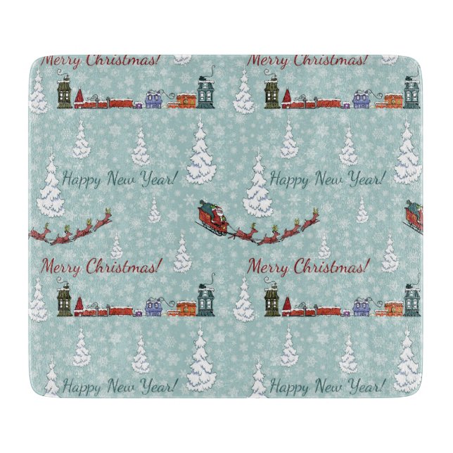 Planche À Découper Équipe de père Noël (Devant)