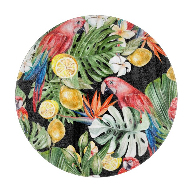 Planche À Découper Escape exotique : Aquarelle Paradise (Devant)