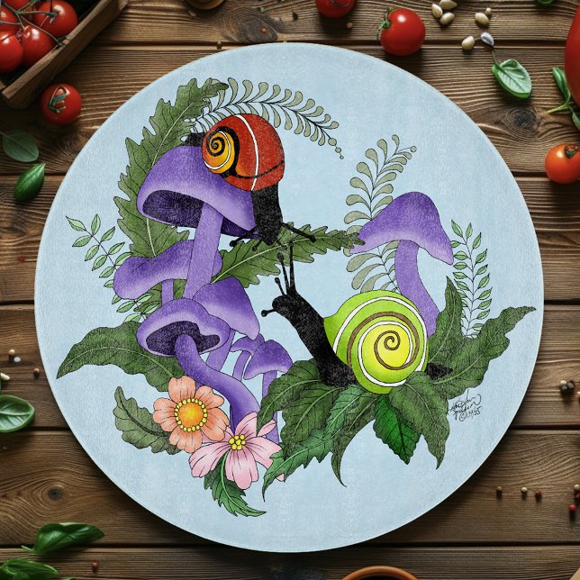 Planche À Découper Escargots cubains champignons violets (Créateur téléchargé)