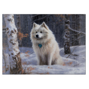 Planche À Découper Eskimo Américain Noël sous la Neige