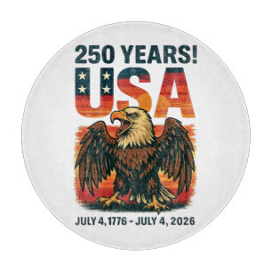 Planche À Découper États-Unis 250 ans – Aigle chauve patriotique 4 ju