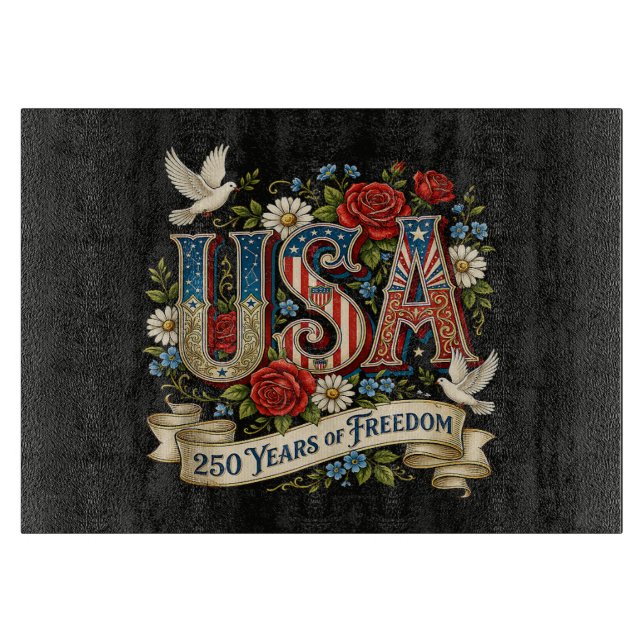 Planche À Découper États-Unis Amérique 1776-2026 250 Ans de Liberté (Devant)