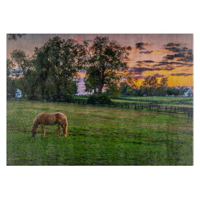 Planche À Découper États-Unis, Lexington, Kentucky. Cheval solitaire  (Devant)