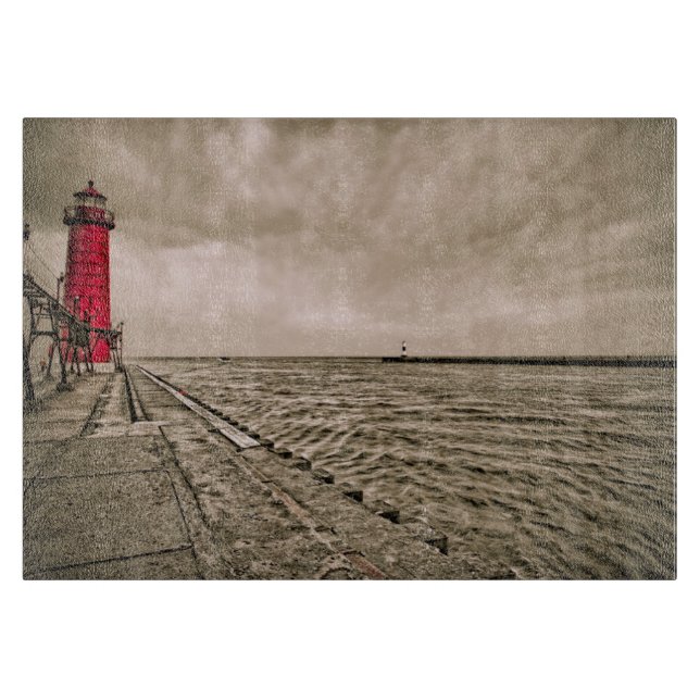 Planche À Découper États-Unis, Michigan, Grand Haven Lighthouse (Devant)
