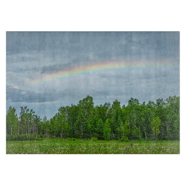 Planche À Découper États-Unis, Minnesota. Prairie verte avec des fleu (Devant)