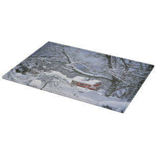 Planche À Découper États-Unis, Oregon, comté de Clackamas. Neige fraî