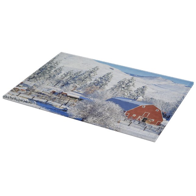 Planche À Découper États-Unis, Washington, Methow Valley, Granges dan (Coin)
