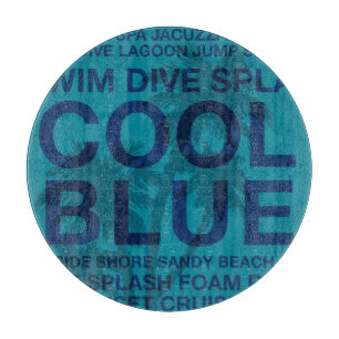 Planche À Découper Été Mots Poolside et Palm Tree Cutboard