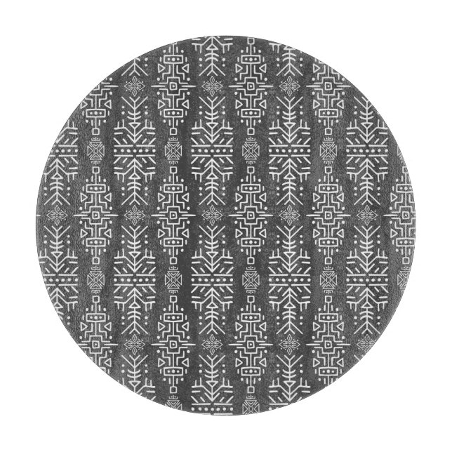 Planche À Découper Ethnic Boho Chic : Une conception tribale transpar (Devant)