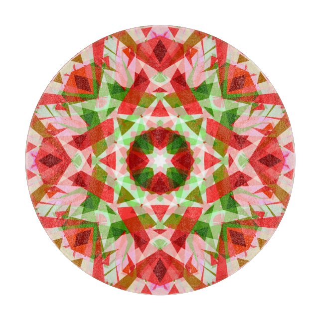 Planche À Découper Étoile de Noël rouge verte joyeuse décoration dopa (Devant)
