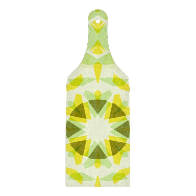 Planche À Découper Étoile d'été jaune vif vert étoile Dopamine Décor (Devant)