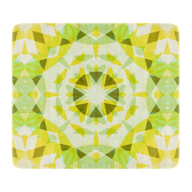 Planche À Découper Étoile d'été jaune vif vert étoile Dopamine Décor (Devant)