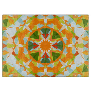 Planche À Découper Étoile verte orange vif Kitsch Eclectique