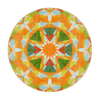 Planche À Découper Étoile verte orange vif Kitsch Eclectique