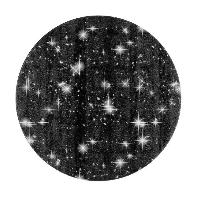 Planche À Découper Étoiles brillantes lumineuses dans l'espace (Devant)