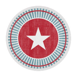 Planche À Découper Étoiles et rayures 4 juillet plateau de coupe en v