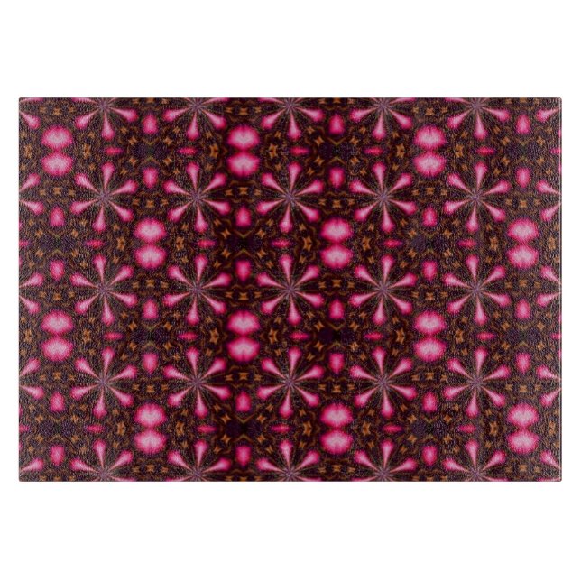 Planche À Découper Étoiles roses chaudes Abstraites (Devant)