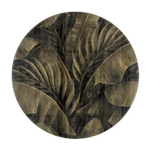 Planche À Découper Exotique tropicale : Grunge Golden Nature
