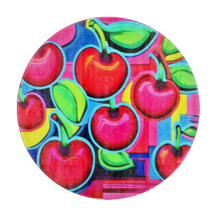 Planche À Découper Explosion de cerise Pop Art
