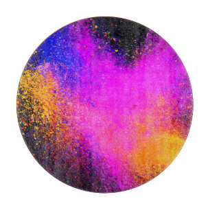 Planche À Découper Explosion de Poudre Colorée