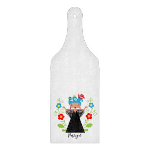 Planche À Découper Fado chanteuse avec caravelle portugaise