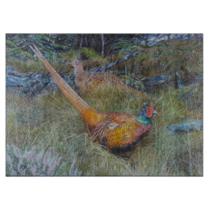 Planche À Découper faisan dans l'art de région boisée