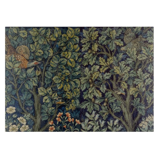 Planche À Découper Faisan d'arbre boisé William Morris (Devant)