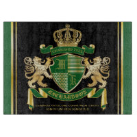 Faites votre propre blason Green Gold Lion Emblem