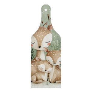 Planche À Découper Famille de cerfs de la forêt boisée