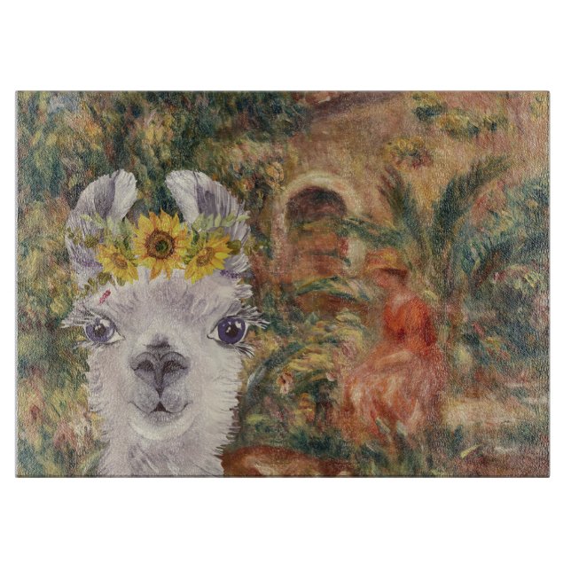 Planche À Découper Fancy Llama et Renoir's Farmhouse (Devant)