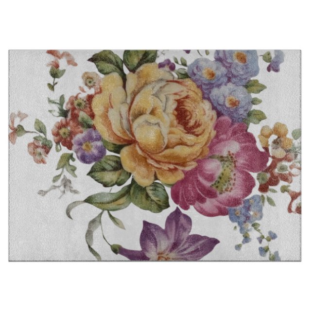 Planche À Découper Fantaisie Florale  (Devant)
