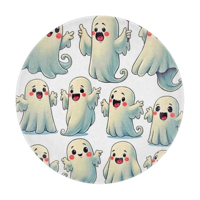 Planche À Découper Fantômes Mignons Effrayants : Amusant à faire peur (Devant)