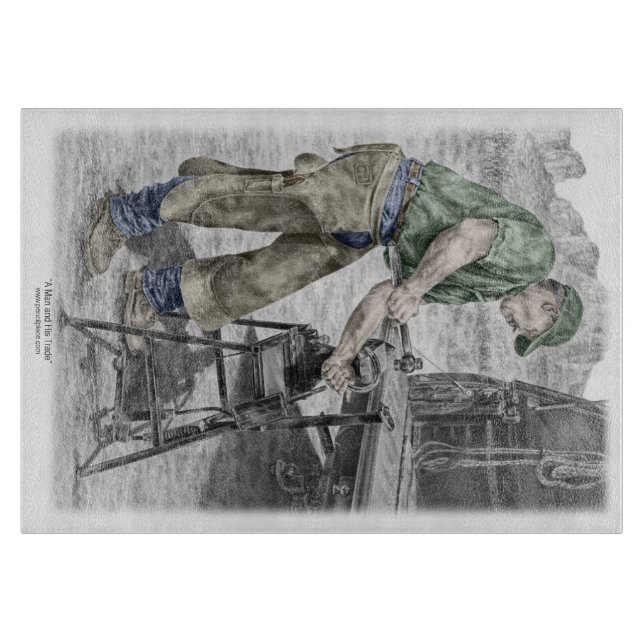 Planche À Découper Farrier Blacksmith en utilisant Anvil (Devant)