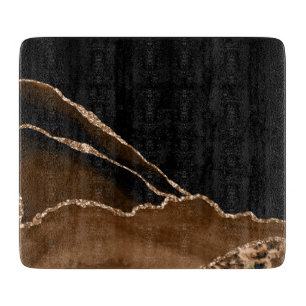 Planche À Découper Faux Désert Brown Marbré Agate Pierre contempora