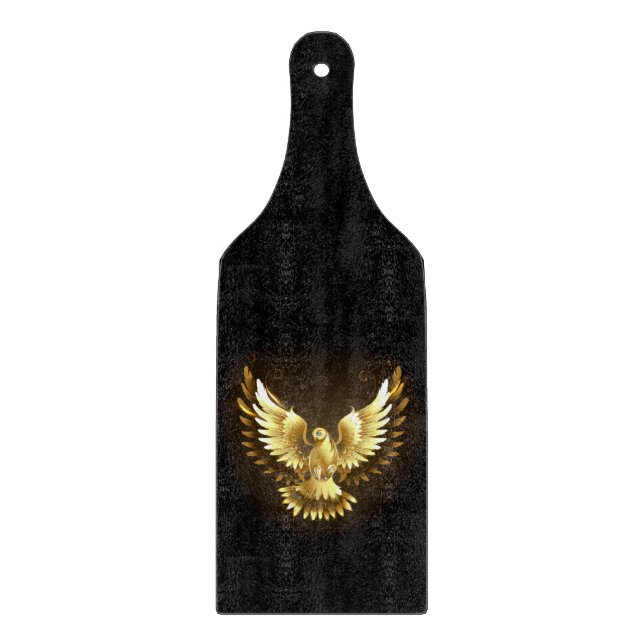 Planche À Découper Faux Gold Foil Peace Dove en noir (Devant)