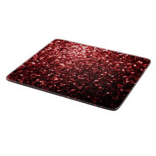 Planche À Découper Faux paillettes rouge foncé scintillent de glamour