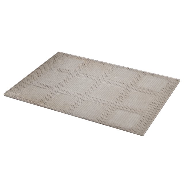 Planche À Découper Faux Tissu Beige (Coin)