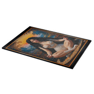 Planche À Découper Femme élégante en harmonie méditative par Xzendor7