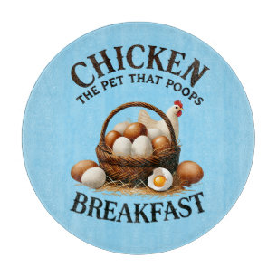 Planche À Découper Ferme d'art de mots de caca de poulet drôle