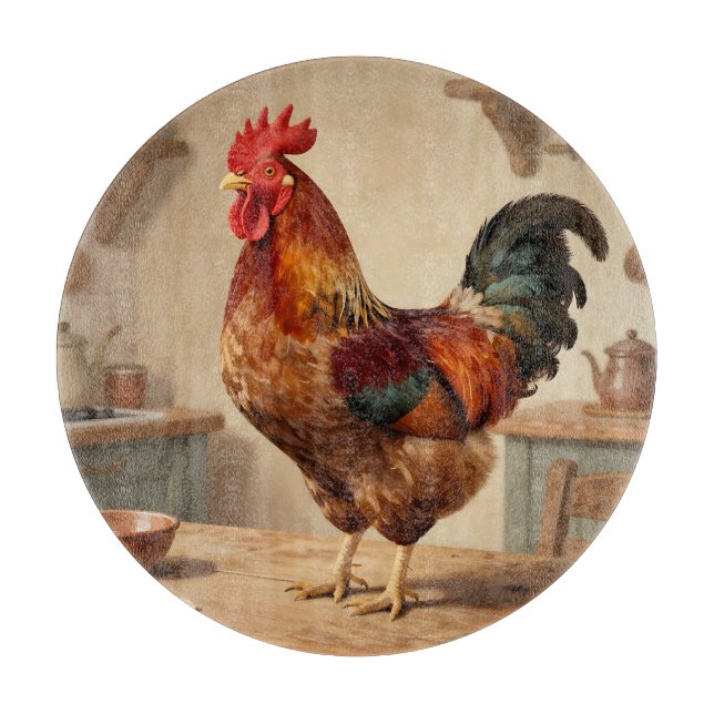 Planche À Découper Ferme de la Fierté de Coq Cuisine Maison de Campag (Devant)