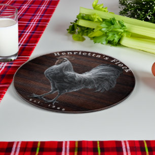 Planche À Découper Ferme de la Maison de Campagne Coq Héritage Sur Me