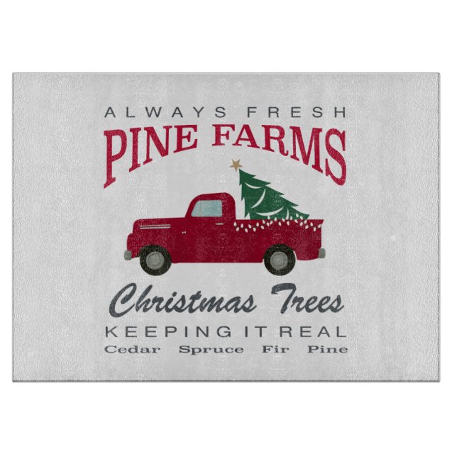 PLANCHE À DÉCOUPER FERME DE NOËL CAMION ROUGE (Devant)