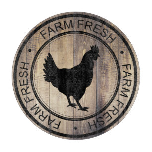 Planche À Découper Ferme Ferme Ferme Ferme Grange Bois Noir Hen