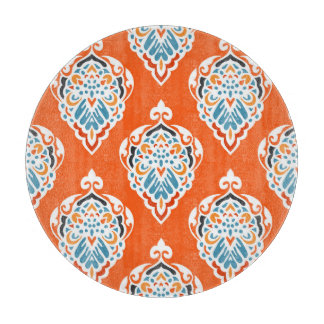 Planche À Découper Festive damassé vintage motif, design élégant.